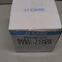 JJ CARE Nail Tool Sterilizer with Glass Beads | Implement Tweezer Disinfectant Container | Salon & Manicure Disinfectant Jar Small (White With Red Power Button)