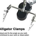 Helping Hands Magnifying Glass Soldering Station, LED Lighted 3.5X 12X Magnifier with Auxiliary Clips Alligator Clamp for Miniatures Projects,Model Making, Soldering