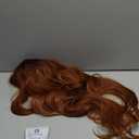 HAIRCUBE Long Auburn Wig with Bangs Layered Curly Orange Wigs for Women Natural Synthetic Wigs for Daily Use (pelucas de cabello natural)