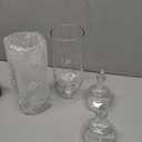 Glass Apothecary Jars Clear Elegant Decorative Buffet Jars Wedding Candy Organizer Storage Canisters Small Home Decor 2 Pcs