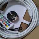 110V Bluetooth RGB COB LED Strip Light 10FT Multicolor Dimmable Flexible LED Lights Strip with Remote Music Sync Outdoor Waterproof RGB Neon COB Rope Light Plug in Color Changing AC 110V~130V IP67