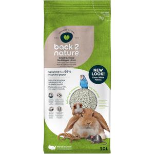 Back 2 Nature Small Animal Bedding & Litter  Upcycled from 99% Recycled Paper | Highly Absorbent & Long Lasting Odor Control | Natural and Nontoxic | Low Dust | Easy-to-Maintain | 30L Bag