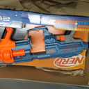 Nerf Elite 2.0 Shockwave RD-15 Blaster, 30 Nerf Darts, 15-Dart Rotating Drum, Pump-Action Slam Fire, Built-in Customising Capabilities