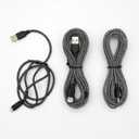 3ct Braided USB to Lightning Charging Cables, Black/White