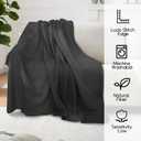 24 Pcs Soft Fleece Blankets Bulk 60 x 50 in, Lightweight Throw Blankets in Bulk Cozy Bulk Blankets for Wedding Bed Couch Use Gifts & Home, Homeless Donation | Oeko-TEX 100 Certified(Black)