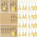 Kenning 20 Pcs Orthodontic Health Day Appreciation Gifts Bulk Smile Keychains with Card Gifts for Hygienist Staff, Dentist