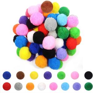 TOAOB 50pcs 1.5 Inch Large Pom Poms for Crafts Multicolour Fuzzy Pompoms Balls for DIY Arts Crafts Decorations