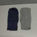 2 Pieces Dog Sweaters for Small Dogs, Chihuahua Yorkie Sweater, Dog Clothes for Small Dogs, Winter Warm Pullover Sweaters, Pet Cat Sweater Cold Weather Puppy Clothes Outfits (X-Small) (Navy Blue-Grey)