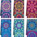 Boyiee Set of 6 Mandala Kitchen Towels Absorbent Boho Dish Towels 24 x 16 Inches Multicolor Hand Dishcloths Mandala Lover Gifts for Farmhouse Kitchen Bathroom Decorations