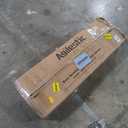 Agilestic Glass Standing Desk with Storage, 48 Inch Electric Adjustable Desk with Glass Shelf and Cable Management, Sit Stand Up Home Office Computer Table, Splice Board, Rustic Brown (48 x 24 Inches with 2 drawers)