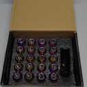 Muge Racing M12x1.5 Bulge Acorn Open End Wheel Nuts - 20 PCS, 12mmx1.5, Neo Lug Nuts Set with 1 Key for Toyota, Honda, Ford, Chevrolet, Mitsubishi, Mazda, KIA, Hyundai, Buick