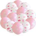 50PCS Pink Cloud Printed Latex Balloons - 12 Inch, Perfect for Wedding, Baby Shower, Girls Birthday Party Decor