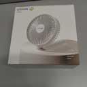 WSKEN Desk Fan Small Quiet - 180 Foldable Portable Fan with Battery Operated, 6 Inch Rechargeable Handheld Fan, 20H Max Cooling Time, 4-Speed, Travel Essential for Outdoor, Office, Gift, White