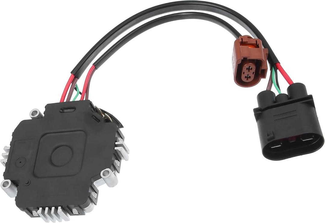 Radiator Engine Fan Control Unit 1TD959455 - Car Radiator Cooling Fan Control Module - for Volkswagen GTI 2.0L 2009-2013 Plastic Metal Black - 1 Pc