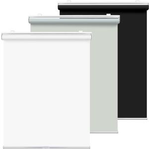 HOMEBOX 100% Blackout Cordless Roller Window Shades, Window Blinds with Thermal Insulated, UV Protection Waterproof Fabric, roll up and Down Blinds for Home and Office (Grey - 31" W x 72" H) (Grey-cordless)