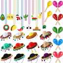 36 Pcs Fiesta Includes 12 Mexican Sombrero Headbands Hat 12 Maracas 12 Cinco De Mayo Necklaces(Stylish)