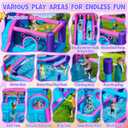 FBSPORT Inflatable Bounce House Bouncy House with Double Water Slide, Inflatable Bouncy Castle Water Bounce House with 750W Blower, Climbing Wall, Jumping, Splash Pool for Kids Indoor Outdoor, 1.51 ft x 1.47 ft x 2.29 ft