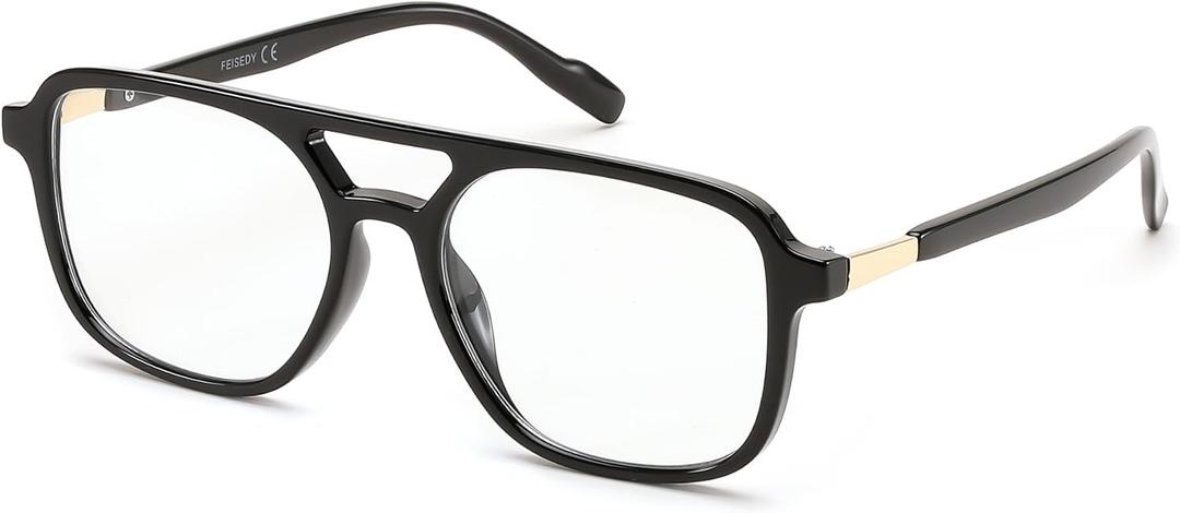 FEISEDY Vintage Blue Light Glasses for Women Men, Trendy Retro Computer Glasses B0265