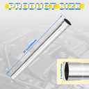 2 Inch Exhaust Pipe, 2'' Mild Steel Straight DIY Custom Mandrel Exhaust Pipe, 35 Inch Length, 2'' OD Mandrel Straight Pipe