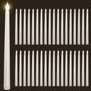 36pcs Flameless Flickering LED Taper Candles Bulk Battery Operated Candles for Christmas Halloween Birthday Wedding Party, (Ivory, 11 inch, 36pcs)
