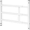 Prime-Line S 4748 Carbon Steel Fixed 3-Bar Window Grill for Home Security and Child Safety, 15-3/4 In. to 23-1/2 In., White (1 Set)