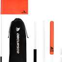 Obcursco 48-Inch Orange Boat Flag with Pole, Floatable 12"x 18" Water Ski Flag, 3-Section Skier Down for Safety, Watersports, Wakeboard, Kneeboard, and Towable Tube