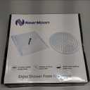 NearMoon Rain Shower Head, High Flow Stainless Steel Square Rainfall Shower, Waterfall Bath Shower Body Covering, Ceiling or Wall Mount (12 Inch, Matte Black)