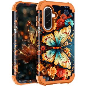 5 x Hocase for Samsung Galaxy A57 5G Case, Butterfly in Orange