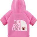 Paiaite Pink Chihuahua Dog Hoodie: Keep Your Pup Warm and Stylish with a 'The Dog Face' Printed Sweatshirt, Pet Clothes, and Sweater Coat All in One Perfect for Winter and Cool Summer Nights! Pink M