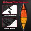 Zettum Kayak Cover 14 FT - 600D Canoe Cover for Outdoor Storage, Heavy Duty & Waterproof, Fade-Resistant Kayak Accessory for Canoe, Paddle Board, SUP, Boat, and Kayaks