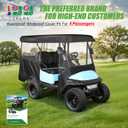 10L0L Universal Golf Cart Enclosure Fits Yamaha, EZGO & Club Car (4-Passenger) Waterproof 600D Polyester Cover Windproof Design 4-Side Clear Windows