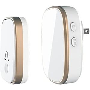 LUAMB Wireless Doorbell, 1,000ft Range Loud Enough with 5Volume Levels and Mute Mode Door Chimes LED Flashing