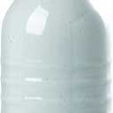 famiware Jupiter 16oz Ceramic Olive Oil Dispenser Bottle, 1 Piece Oil Dispenser for Kitchen with Stainless Steel Pourers, Suitable for Storage Vinegar, Soy Sauce, Coffee Syrup, Light Blue