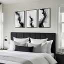 Black White Abstract Wall Art Decor Set of 3 Modern Wall Art Minimalist Canvas Wall Decor Black White Abstract Prints Modern Pictures Minimalist Artwork for Living Room Bedroom 16x24 Inch Unframed