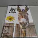 Funny Donkey Sunflower Nice Ass Wall Art, Nice Ass Quote Funny Donkey Canvas Paintings, Farmhouse Sunflower And Donkey Wall Picture, Nice Ass Donkey Animal Quotes for Bathroom Toilet 12x18 inch