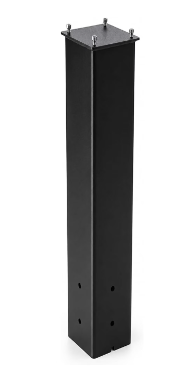 FEBTECH - 51 x 4 x 4 Inch Mailbox Post - Heavy Duty Carbon Steel Mailbox Post - Powder Coated Mail Box Post for Outside Modern Mailbox - Locking Mailboxes Residential Post Mount