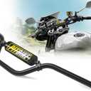 7/8" Pit Bike Handlebars with Foam Pad  Motorcycle Handlebars for CRF YZF KXF KLX RMZ DRZ Dirt Bikes, ATV, Quad, E-Bike Mods,T6 Aluminum 7/8 Motorcycle Handlebar Upgrade (Black)