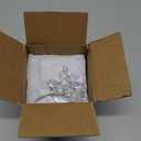 KI Store 6pcs Clear Glass Crystal Ornaments for Christmas Tree Decorations Crystal Beads Garland with Twisted Leaf Prism Pendants