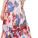 Vince Camuto Women's Tie V Neck Maxi Dress - Large