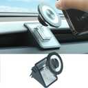 Magnetic Suction Cup Phone Mount for Magsafe for 2025 2026 Tesla Model Y Juniper Slideable Air Vent Mount with Dashboard 2400gf Magnetic iPhone Mount with 360 Rotation One-hand use No Airflow Block