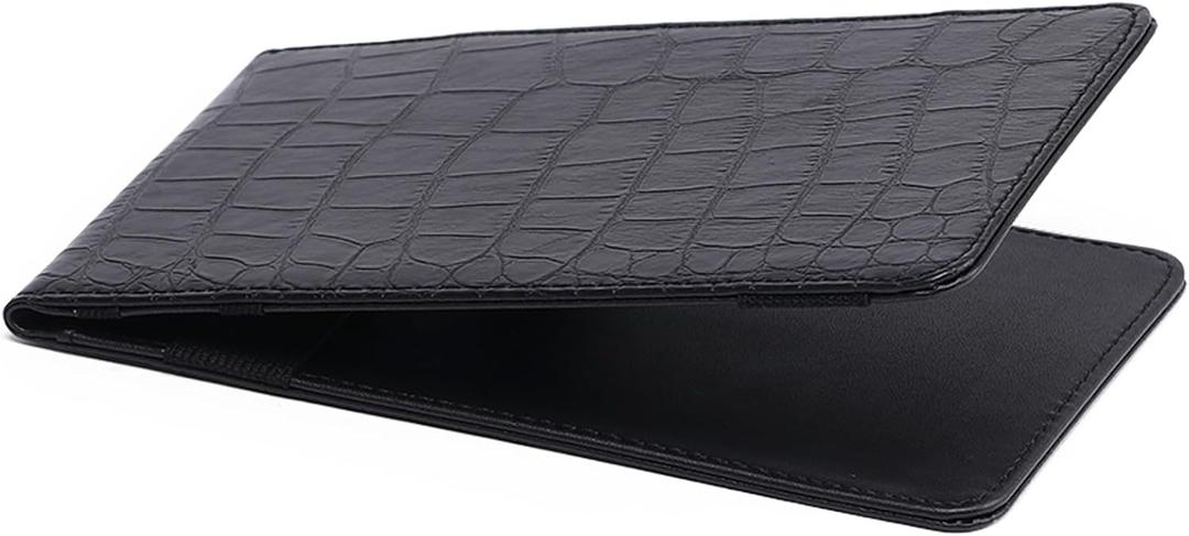 2 x Leather Golf Scorecard Holder - Yardage Book Cover Golf Stat Tracker Sheet - Premium Golf Leather Scorecard - Golf Score Book - Large Size 7.6x4.5IN