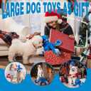 LEGEND SANDY Tough Dog Toys, Stuffed Chew Large Dog Toys to Keep Them Busy, Interactive Squeaky Tug of War Doggie Toy, Crinkle Blue Octopus
