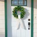 White Wreath Sash, Wreaths Scarf Blank Wreath Sash for Front Door Wedding Party Door Farmhouse Christmas Craft