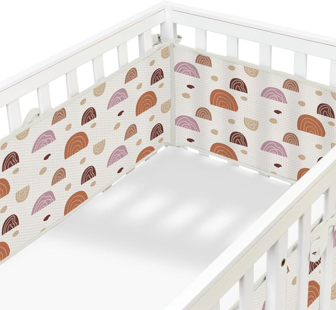 2 in 1 Mesh Protector for Sides,Keep Arms and Legs Insides,Suitable for Full-Size.(Khaki Rainbow)
