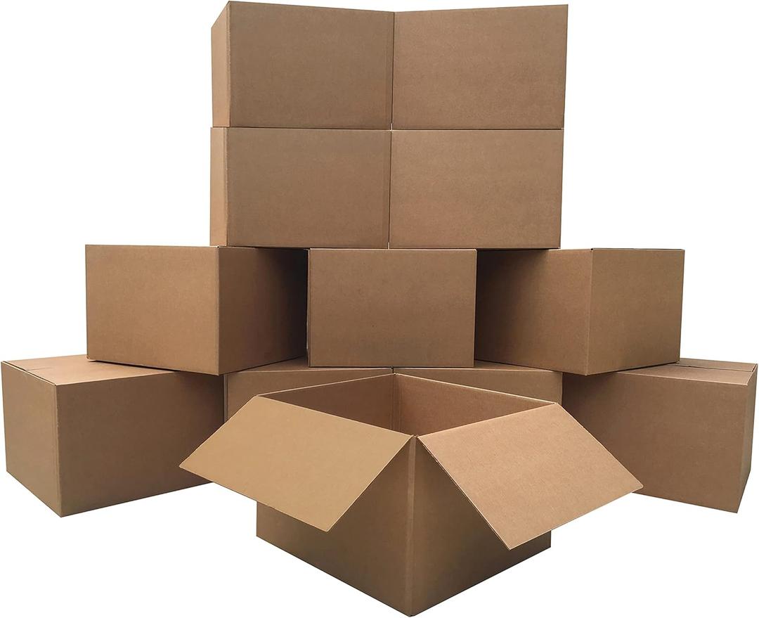 Large Moving Boxes 20" x 20" x 15" Pack of 12, Corrugated Cardboad Boxes For Packing, Shipping, Packing & Moving