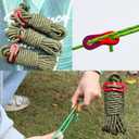 Tree Stake Kit, Heavy Duty Garden Stakes Kit Including 6 Pieces 11.8 Inches Steel Tree Stakes, 6 Pieces 15.8 Inches Tree Straps and 6 Rolls 13.1 Feet Ropes (6sets-Trees-Stake)