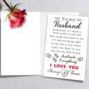 5 x Valentines Day Card for Husband, Happy Valentine's Card Gifts for Husband from Wife, Husband Valentines Gift (QQ-161)
