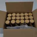 AISIPRIN Glass Spice Jars with 398 Labels, 18 pcs 4oz Spice Containers with Bamboo Lids, Square Spice Bottles With Shaker Lids,Spice Organization for Cabinet,Drawer,Rack,Seasoning Organizer