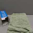 DEELAND Pack of 2,Double-Sided Faux Fur Plush Decorative Throw Pillow Covers Fuzzy Striped Soft Pillowcase Cushion Covers for Sofa Couch Bedroom Green 20x20 inch