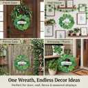 2 x St Patricks Day Door Decorations, Shamrock Wooden Sign for Saint Patrick's Day Decor, Shamrock Hanging Decoration for Front Door and Wall (Light yellow)